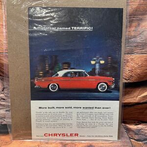 Chrysler New Yorker Vintage Magazine Ad 1956 Red Hardtop Car Auto Original